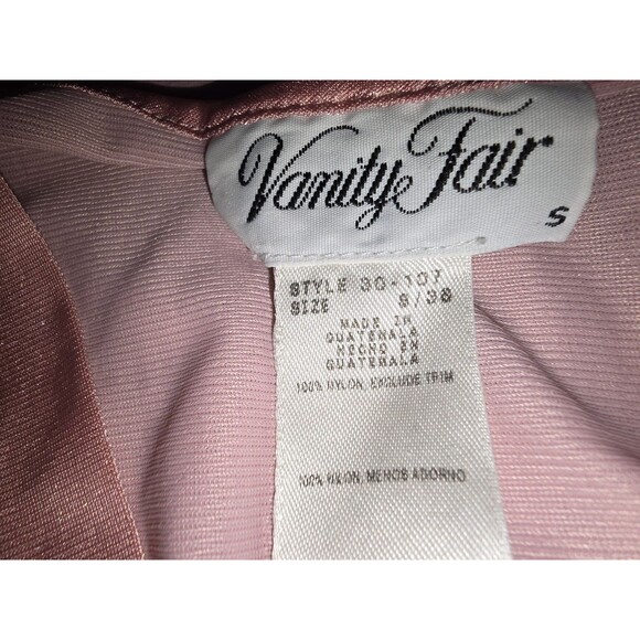 Vintage Vanity Fair Sissy Soft Nylon Embroidered Appliqué Pink Nightgown Small - Picture 4 of 4